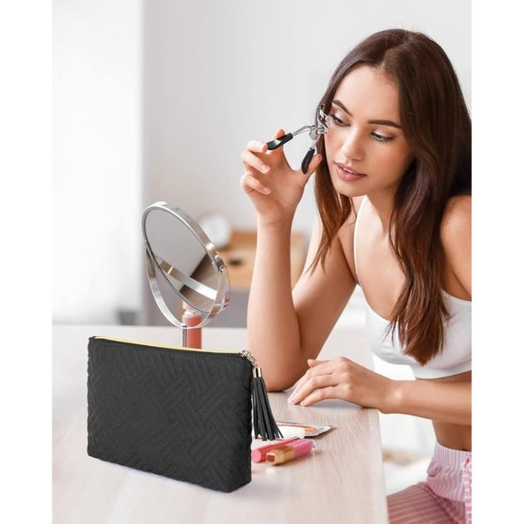 BAGSMART Women 2 Pcs Purse Travel Pouch for Makeup Small Cosmetic Bag - Picture 8 of 8